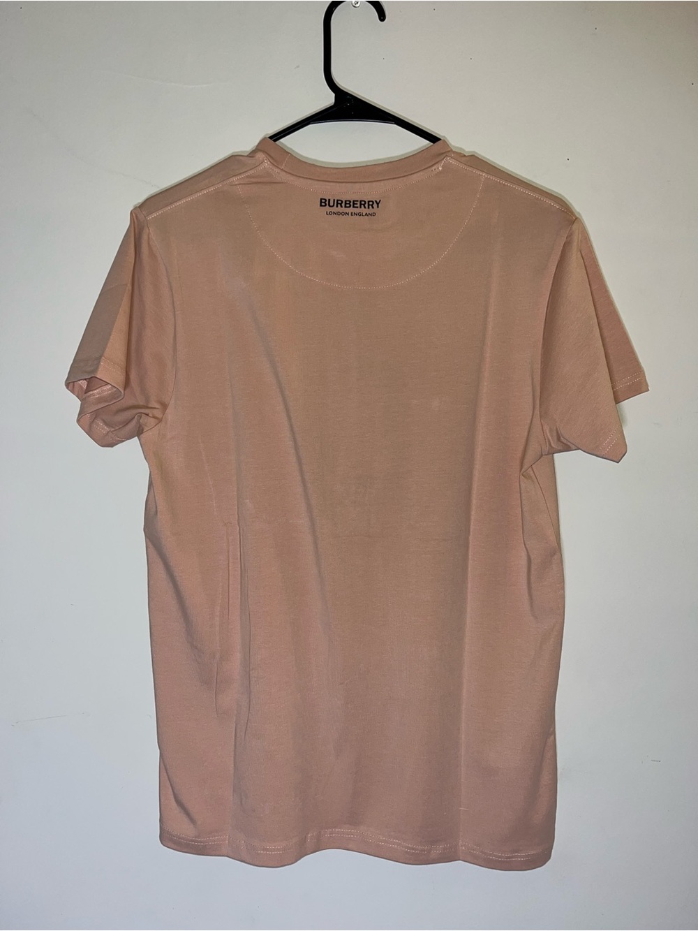 Burberry Pale Pink Short Sleeve Tee with Black Chest Motif - Picture 4 of 7
